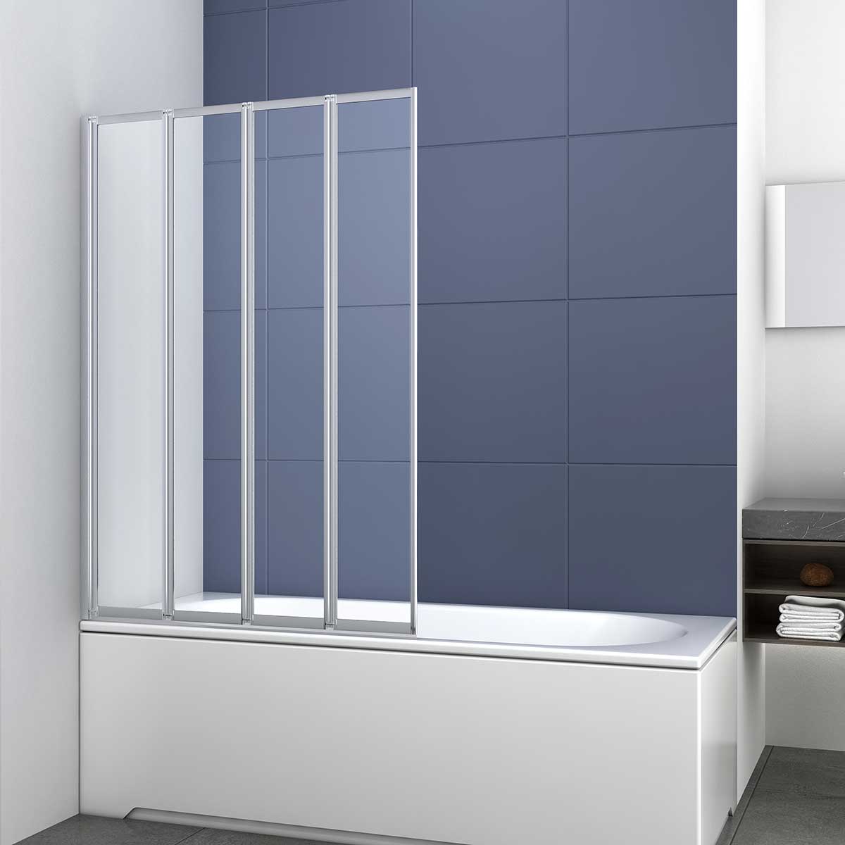 Шторка на ванну Vincea VSB-31100CL 1000*1400 мм (хром/прозрачное)