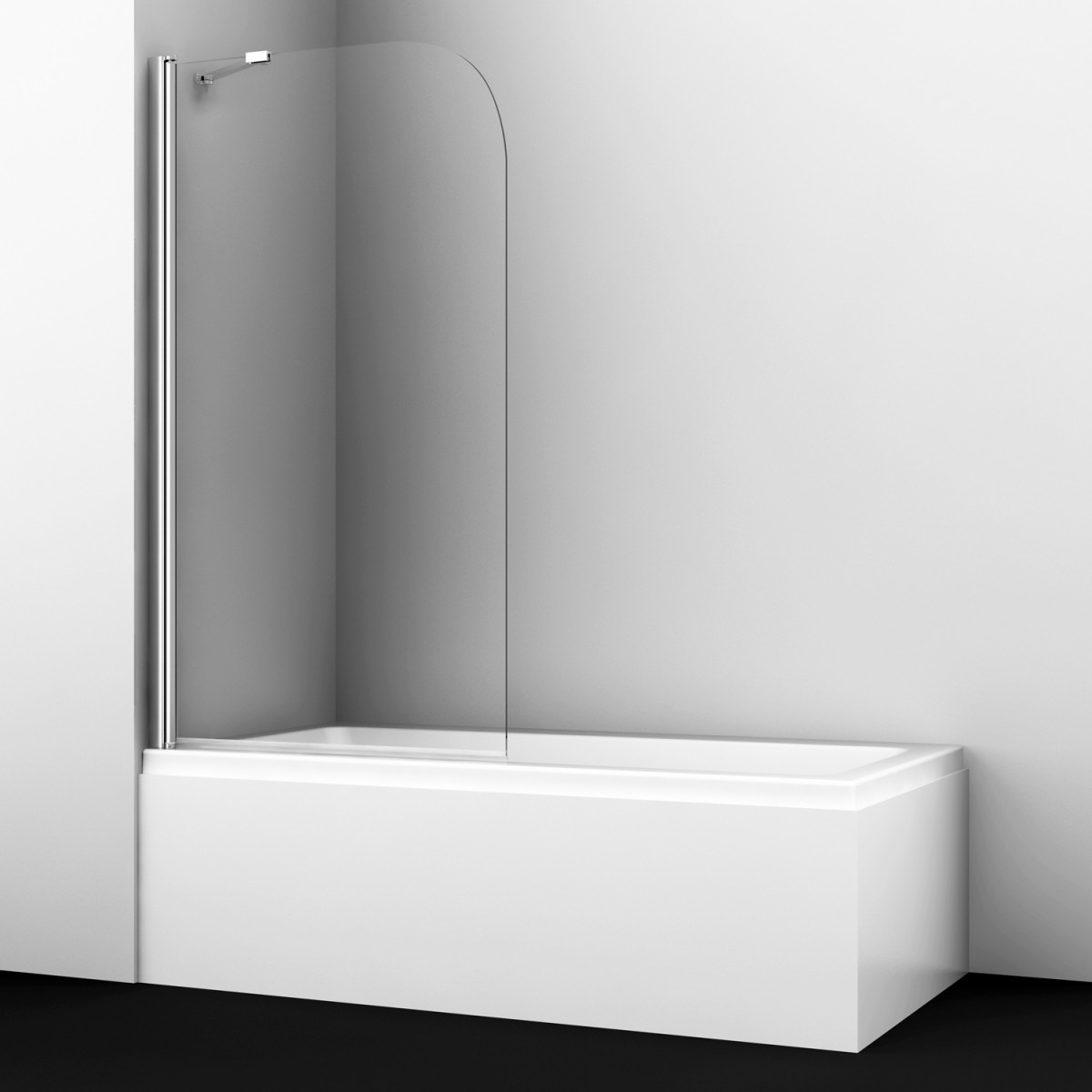 Шторка на ванну WasserKRAFT Leine 35P01-80 Fixed 800*1400 мм (хром/прозрачное)