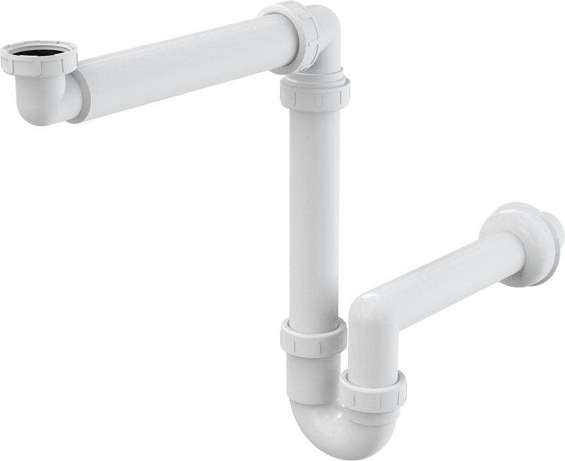 Сифон для раковины AlcaPlast A434 (белый)