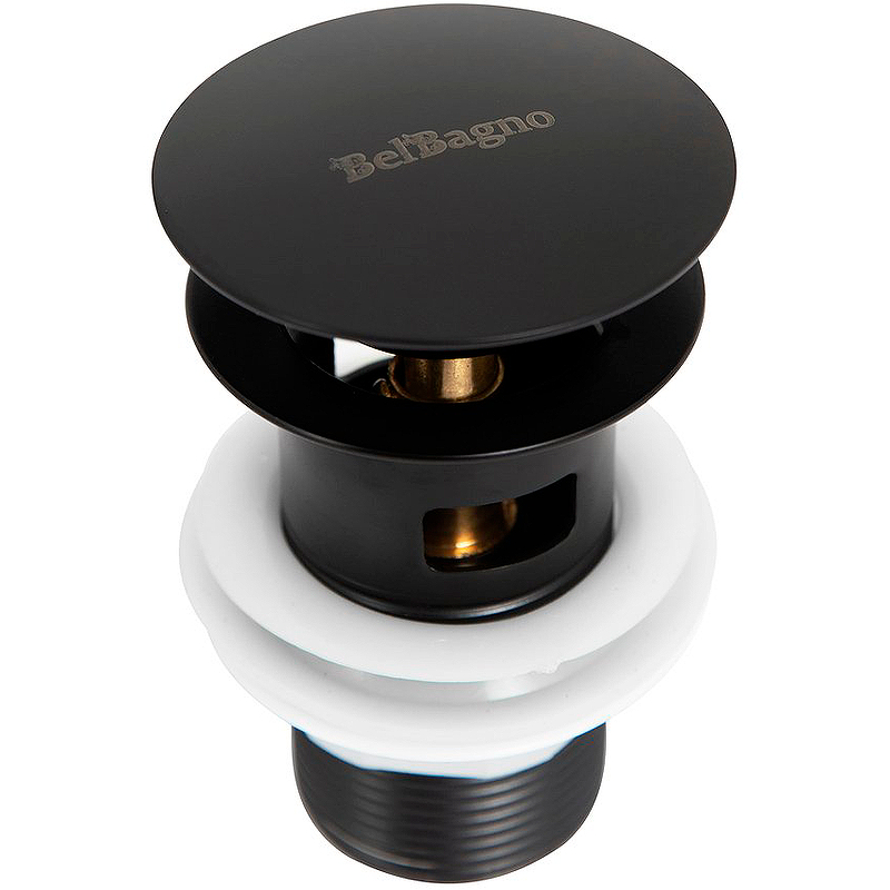 Донный клапан для раковины BelBagno BB-SAT-NERO (черный матовый)