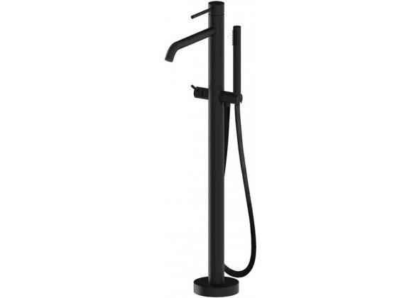 Смеситель напольный Paffoni Light LIG032NO (черный матовый)