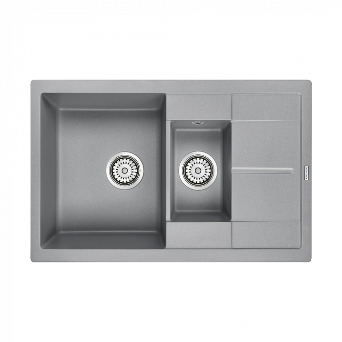 Мойка кухонная Paulmark Feste PM237850-GRM 775*495 мм (серый металлик)