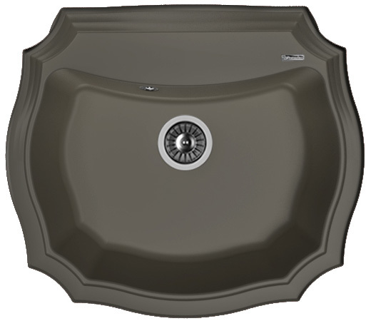 Кухонная мойка Florentina Эмилия 640 20.355.D0640.302 640*550 мм (антрацит)