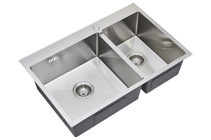 Мойка кухонная Zorg Steel Kithen SKS 78-2-51-L SATIN 780*510 мм L (сатин)