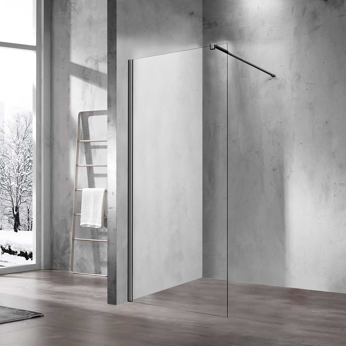 Душевая перегородка Vincea Walk-In VSW-1H120CLGM 1200*2000 мм (вороненая сталь/прозрачное)