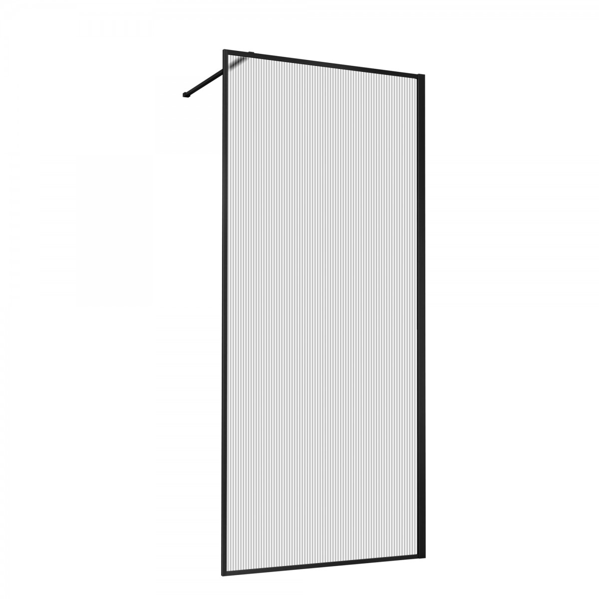 Душевая перегородка Vincea Walk-In HP Art VSW-1HP800FLB 800*2000 мм (черный матовый/рифленое)
