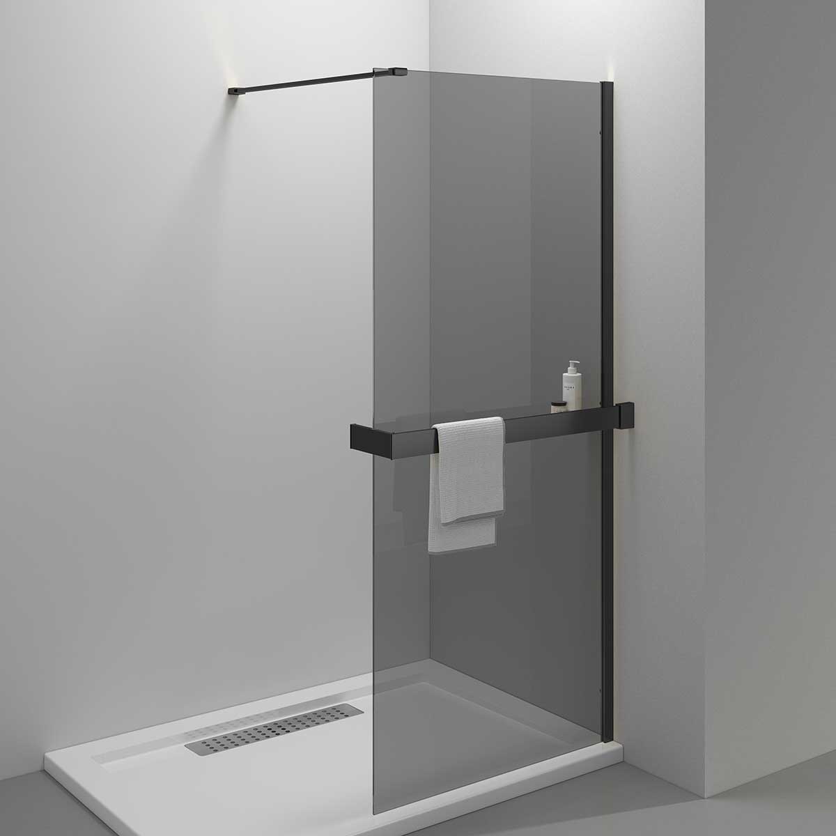 Душевая перегородка Vincea Walk-In HR VSW-4HR800CGB 800*2000 мм (черный/тонированное)