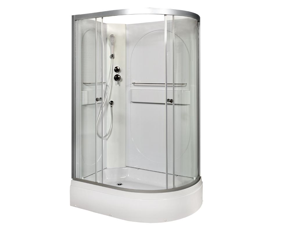 Душевая кабина Deto L520LN 1200*800 мм без крыши (хром/прозрачное)